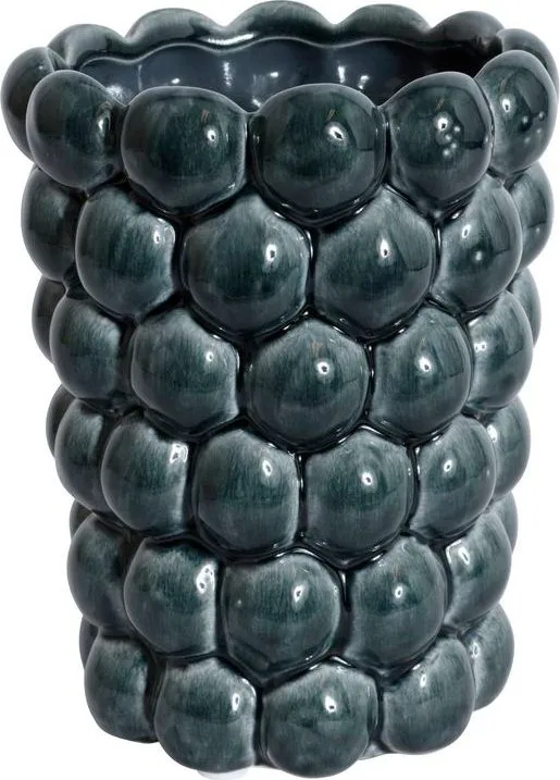Vas Big Bouble H20 cm Keramik - mörkblå - Products - Inredning - Dekoration & inredningsdetaljer - Vas - Blomvas