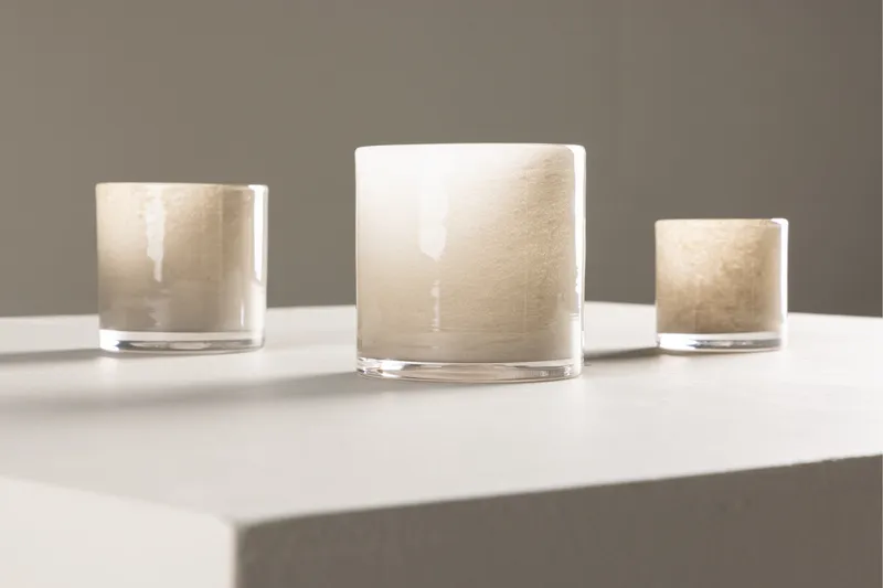 Glora Ljuslykta 12x12 cm - Beige - Products - Inredning - Ljus & dofter - Ljusstakar & ljuslyktor