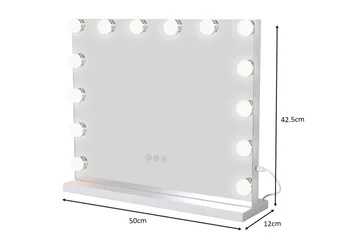 Glow Sminkspegel på fot 50 cm med LED Belysning/Lampor Hollywood spegel - Vit - Products - Inredning - Spegel - Sminkspegel