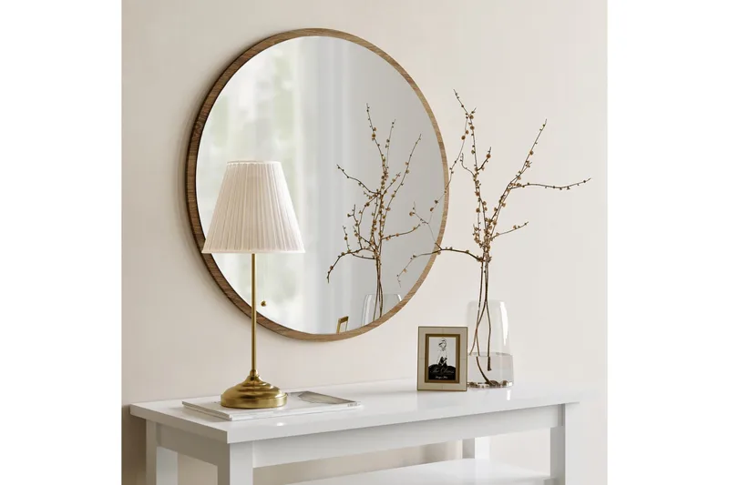 Spegel 60x60 cm - Valnöt - Products - Inredning - Spegel - Hallspegel