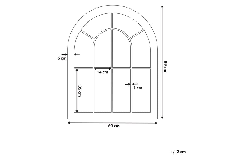 Yosiyah Spegel 69x88 cm - Beige - Products - Inredning - Spegel - Hallspegel