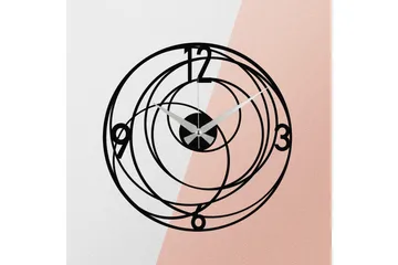 Achterdis Väggklocka Cirklar - Svart - Products - Inredning - Väggdekor - Väggklocka & väggur