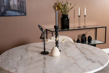 Admira Matbord 106 cm Runt Marmor med 4 st Valera Matstol - Beige / Marmor - Products - Möbler - Bord & matgrupp - Matgrupp