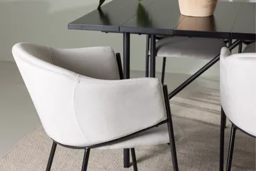 Astrid Matgrupp 200 cm Rektangulär med 6 Evelina stolar - Svart - Products - Möbler - Bord & matgrupp - Matgrupp