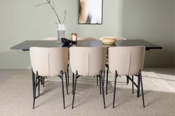 Astrid Matgrupp 200 cm Rektangulär med 6 Modesto stolar - Beige - Products - Möbler - Bord & matgrupp - Matgrupp
