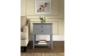 Franklin Sidobord 56 cm 2 Lådor Grå - Dorel Home - Products - Möbler - Bord & matgrupp - Avlastningsbord & sidobord - Brickbord & småbord
