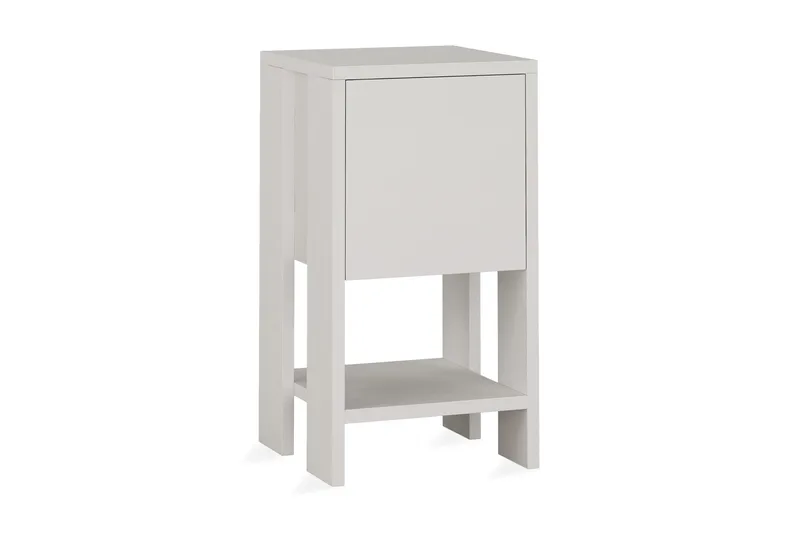 Homitis Sängbord 30 cm med Förvaring Hylla + Lucka - Vit - Products - Möbler - Bord & matgrupp - Avlastningsbord & sidobord - Sängbord & nattduksbord