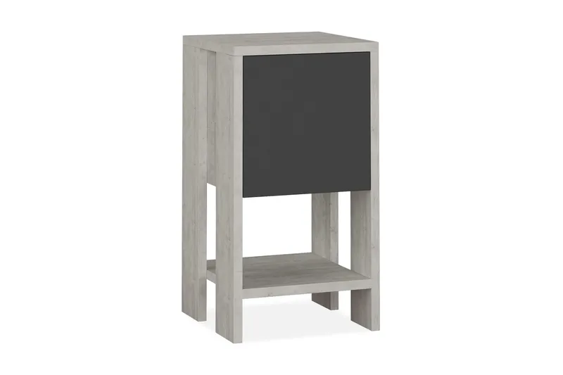 Homitis Sängbord 30 cm med Förvaring Hylla + Lucka - Vit/Trä - Products - Möbler - Bord & matgrupp - Avlastningsbord & sidobord - Sängbord & nattduksbord