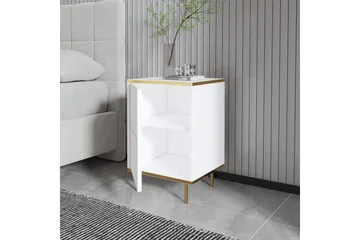 Imaj Sängbord 40 cm - Vit/Guld - Products - Möbler - Bord & matgrupp - Avlastningsbord & sidobord - Sängbord & nattduksbord