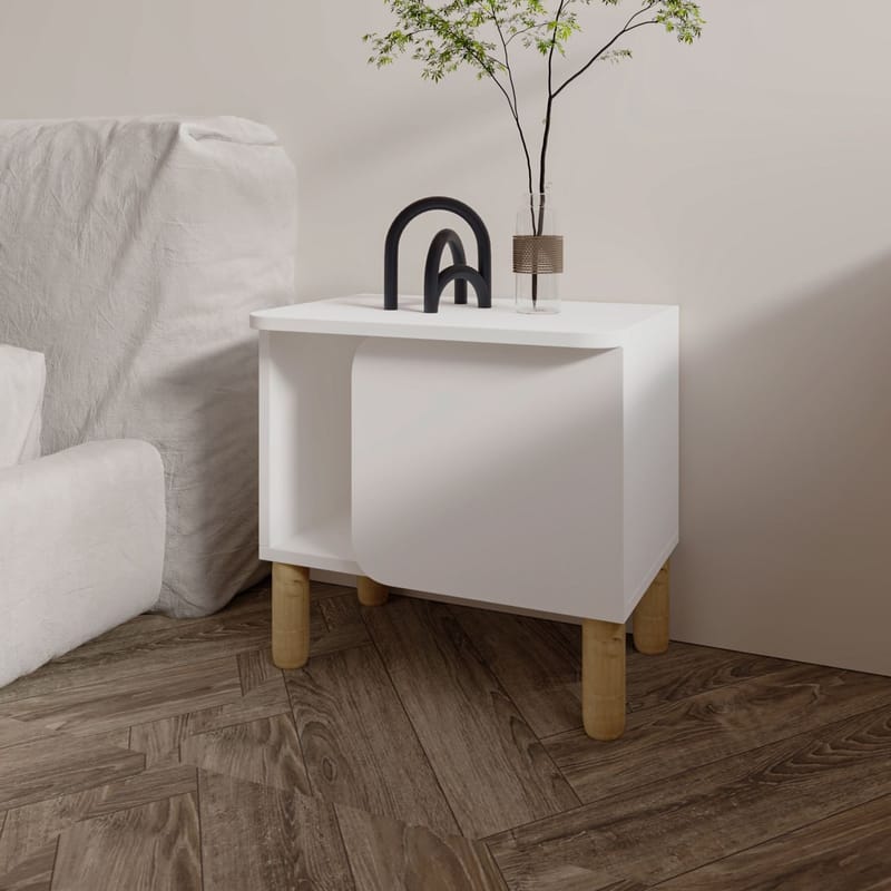 Relento Nattduksbord 50x48,6x30 cm - Vit - Products - Möbler - Bord & matgrupp - Avlastningsbord & sidobord - Sängbord & nattduksbord