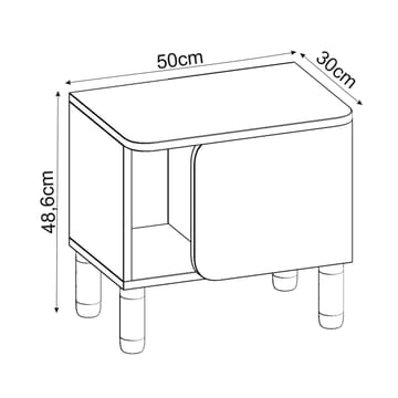 Relento Nattduksbord 50x48,6x30 cm - Vit - Products - Möbler - Bord & matgrupp - Avlastningsbord & sidobord - Sängbord & nattduksbord