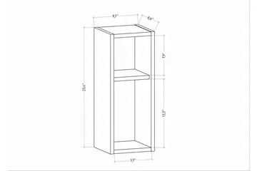 Rinorea Sängbord 23,2x59,6 cm - Antracit - Products - Möbler - Bord & matgrupp - Avlastningsbord & sidobord - Sängbord & nattduksbord