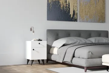 Rinorea Sängbord 40x60 cm - Vit - Products - Möbler - Bord & matgrupp - Avlastningsbord & sidobord - Sängbord & nattduksbord