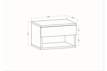Rinorea Sängbord 44,6x31,9 cm - Brun - Products - Möbler - Bord & matgrupp - Avlastningsbord & sidobord - Sängbord & nattduksbord