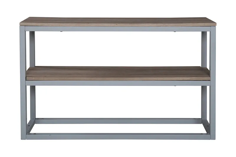 Rise Sidobord 110 cm med Hylla, Ljusbrun/Grå