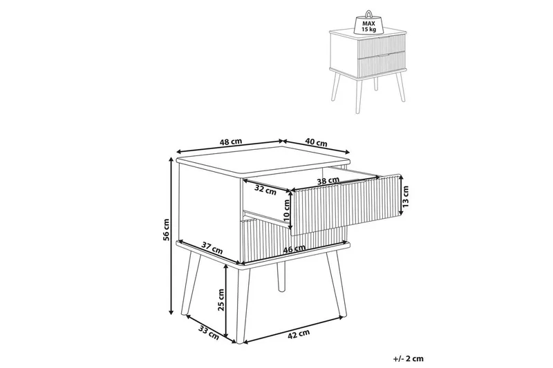 Sängbord Timmins - Products - Möbler - Bord & matgrupp - Avlastningsbord & sidobord - Sängbord & nattduksbord