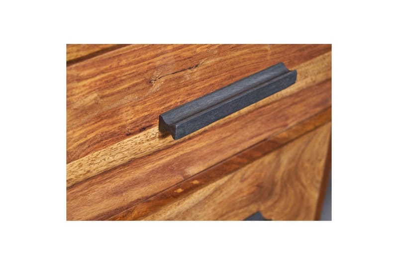 Sängbord Wohnling Massivt trä för kontinentalsängar med 2 lådor förvaringshylla lantlig stil - Products - Möbler - Bord & matgrupp - Avlastningsbord & sidobord - Sängbord & nattduksbord