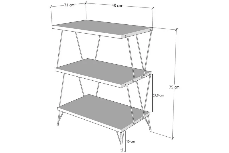 Sidobord & lampbord Igazz Sidobord 48 cm Trä/Natur - Products - Möbler - Bord & matgrupp - Avlastningsbord & sidobord - Brickbord & småbord