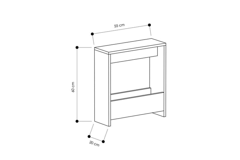 Sidobord Simpi Vit - Vit - Products - Möbler - Bord & matgrupp - Avlastningsbord & sidobord - Brickbord & småbord