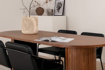 Bianca Matgrupp 200 cm Oval med 4 Tvista stolar - Svart - Products - Möbler - Bord & matgrupp - Matgrupp