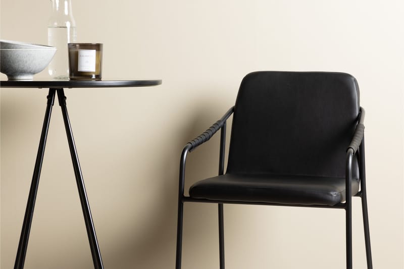 Bistro Matgrupp 60 cm Rund med 2 Tvista stolar - Svart - Products - Möbler - Bord & matgrupp - Matgrupp