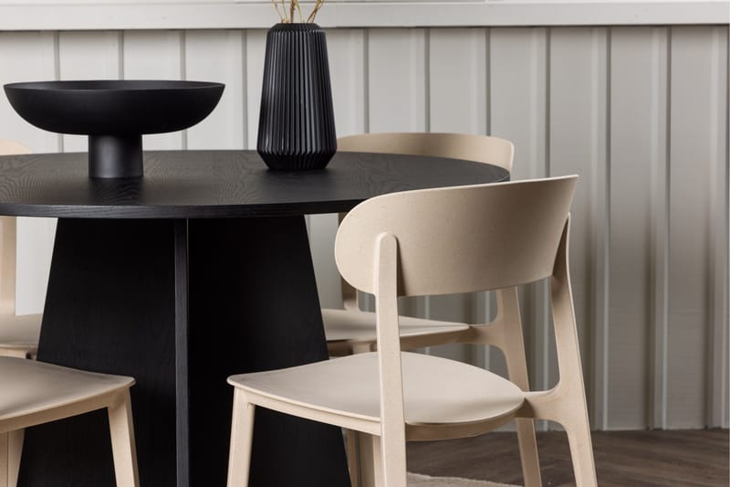 Bootcut Matgrupp 110 cm Rund med 4 Åstol stolar - Beige - Products - Möbler - Bord & matgrupp - Matgrupp