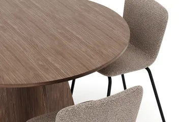 Bootcut Runt Litet Matbord Valnöt 110 cm med 4 Katy Matstolar - Products - Möbler - Bord & matgrupp - Matgrupp