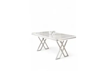 Calchera Matbord 130 cm Rektangulär - Vit Marmor/Krom - Products - Möbler - Bord & matgrupp - Matbord & köksbord