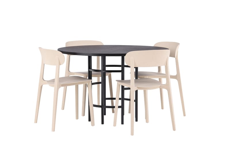 Copenhagen Matgrupp 115 cm Rund med 4 Åstol stolar - Beige - Products - Möbler - Bord & matgrupp - Matgrupp