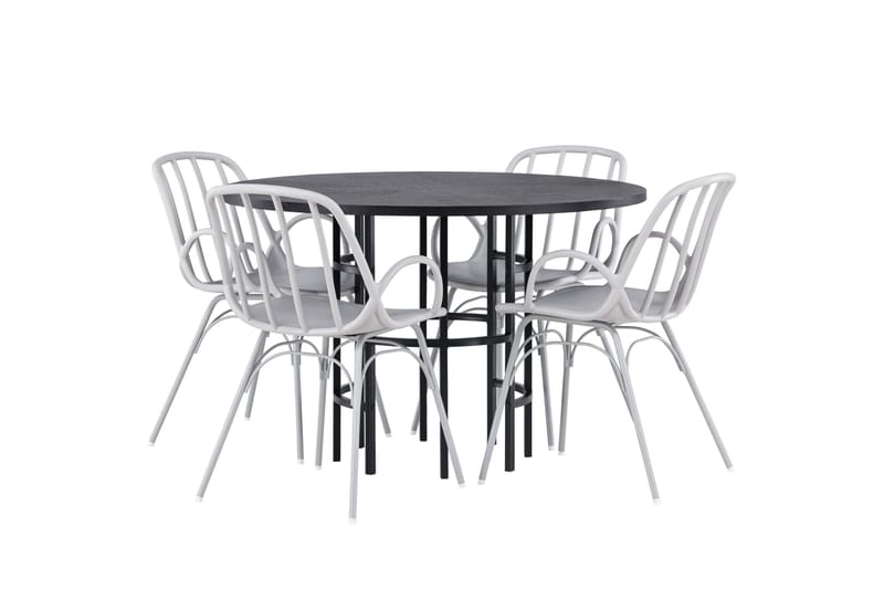 Copenhagen Matgrupp 115 cm Rund med 4 Dyrön stolar - Svart - Products - Möbler - Bord & matgrupp - Matgrupp