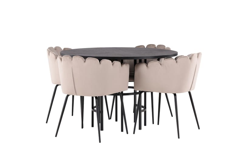 Copenhagen Matgrupp 115 cm Rund med 4 Limhamn stolar - Beige - Products - Möbler - Bord & matgrupp - Matgrupp