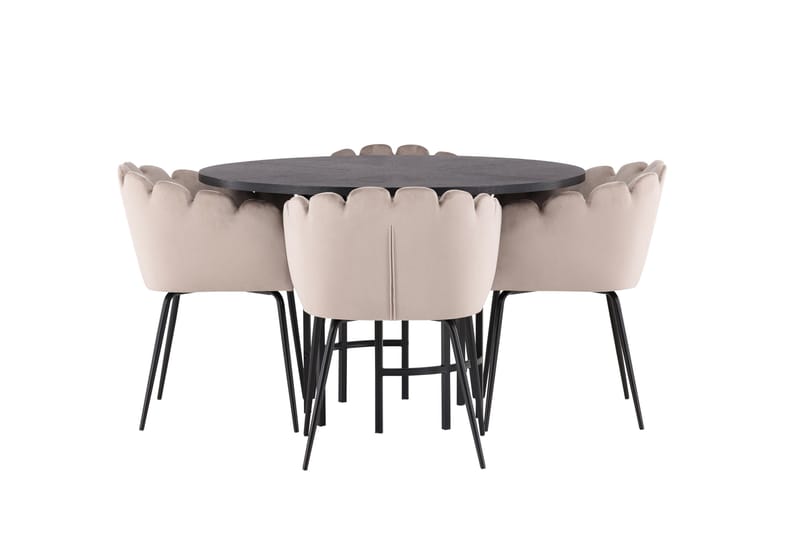 Copenhagen Matgrupp 115 cm Rund med 4 Limhamn stolar - Beige - Products - Möbler - Bord & matgrupp - Matgrupp