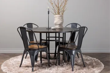 Copenhagen Matgrupp 115 cm Rund med 4 Tempe stolar - Mocca - Products - Möbler - Bord & matgrupp - Matgrupp