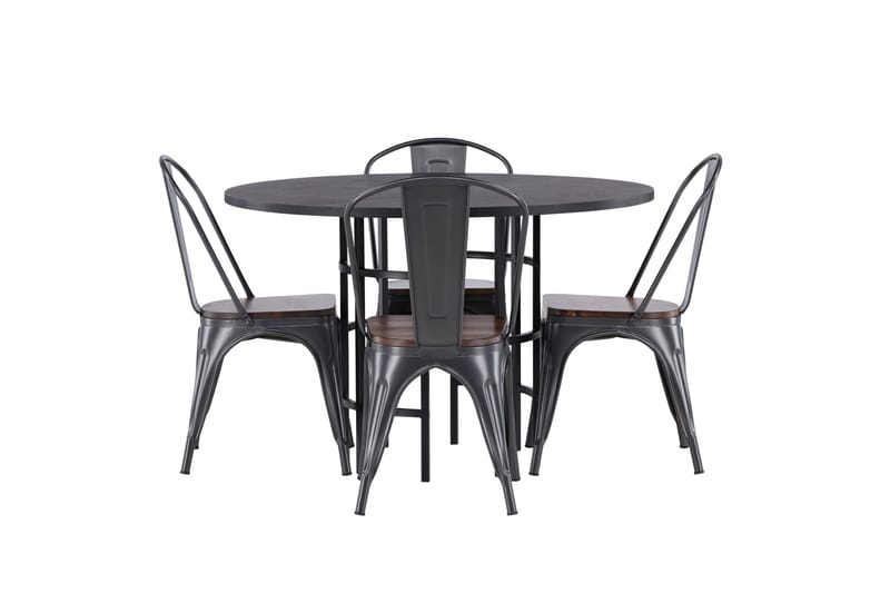 Copenhagen Matgrupp 115 cm Rund med 4 Tempe stolar - Svart - Products - Möbler - Bord & matgrupp - Matgrupp