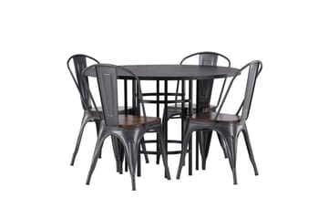 Copenhagen Matgrupp 115 cm Rund med 4 Tempe stolar - Svart - Products - Möbler - Bord & matgrupp - Matgrupp