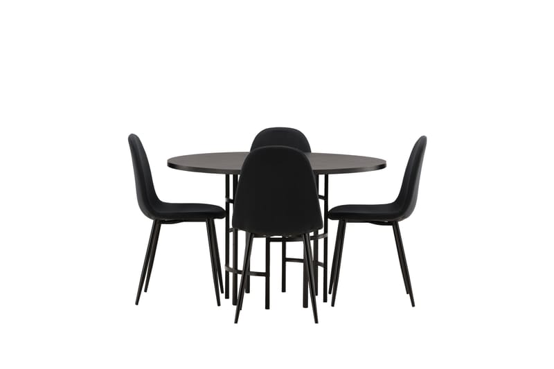 Copenhagen Matgrupp 115 cm Rund med 4 Polar stolar - Svart - Products - Möbler - Bord & matgrupp - Matgrupp