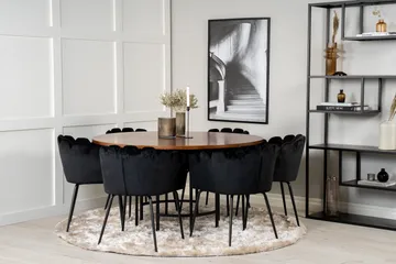 Copenhagen Matgrupp 140 cm Rund med 6 Limhamn stolar - Svart - Products - Möbler - Bord & matgrupp - Matgrupp