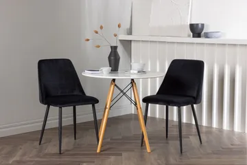 Danburi Matgrupp 60 cm Rund med 2 Night stolar - Svart - Products - Möbler - Bord & matgrupp - Matgrupp