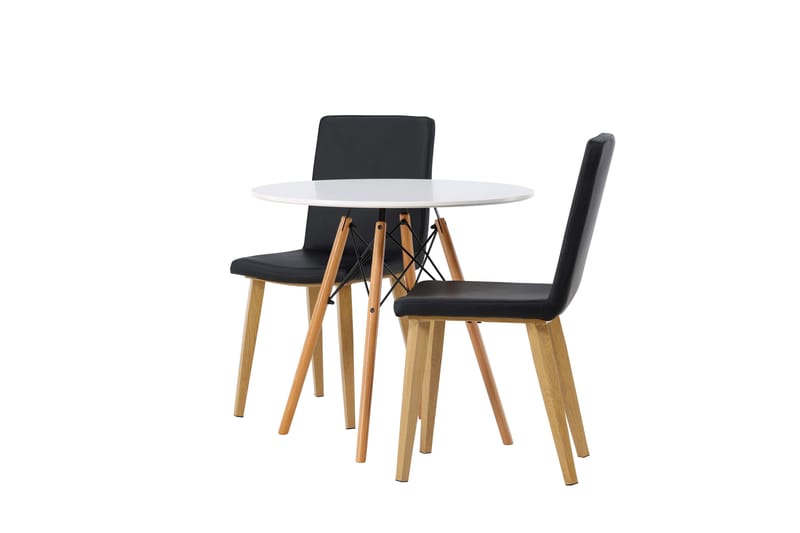 Danburi Matgrupp 60 cm Rund med 2 Today stolar - Svart - Products - Möbler - Bord & matgrupp - Matgrupp