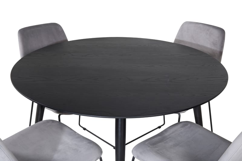 Dipp Matgrupp 115 cm Rund med 4 Muce stolar - Svart/Guld - Products - Möbler - Bord & matgrupp - Matgrupp