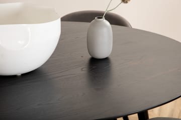 Dipp Matgrupp 115 cm Rund med 4 Velvet stolar - Svart - Products - Möbler - Bord & matgrupp - Matgrupp