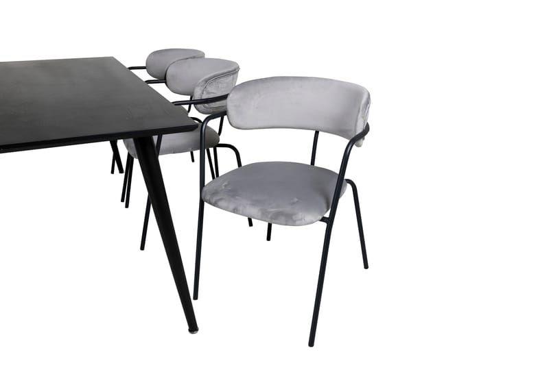 Dipp Matgrupp 180 cm Rektangulär med 6 Arrow stolar - Svart - Products - Möbler - Bord & matgrupp - Matgrupp