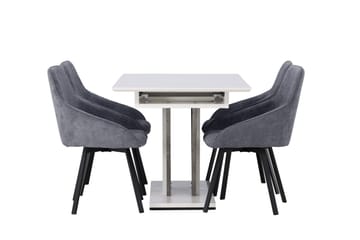 Disa Matgrupp 120 cm Rektangulär med 4 Rosie stolar - Svart - Products - Möbler - Bord & matgrupp - Matgrupp