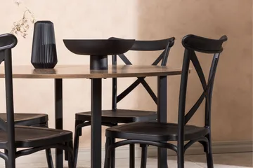 Durango Matgrupp 120 cm Rund med 4 Crosett Stolar - Valnöt - Products - Möbler - Bord & matgrupp - Matgrupp