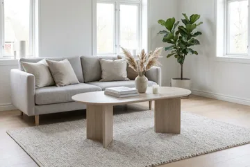 Edda Soffbord Oval 120 cm - Vitlaserad ek - Products - Möbler - Bord & matgrupp - Soffbord