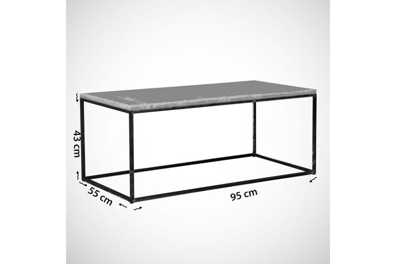Falan Soffbord 95 cm Marmormönster - Svart - Products - Möbler - Bord & matgrupp - Soffbord
