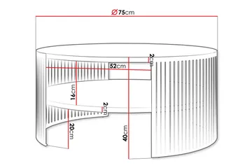 Friend Soffbord 75 cm - Guld/Vit - Products - Möbler - Bord & matgrupp - Soffbord