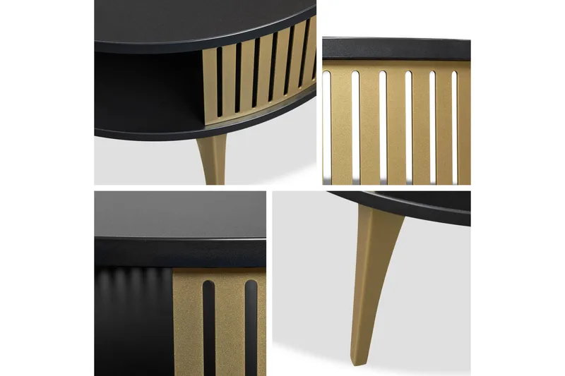 Galia Soffbord 75 cm - Guld/Vit - Products - Möbler - Bord & matgrupp - Soffbord