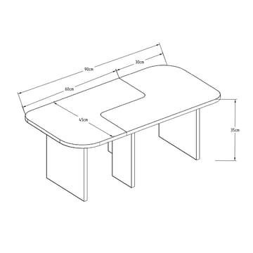 Iris Soffbordsset 90x35x45 cm - Svart - Products - Möbler - Bord & matgrupp - Soffbord