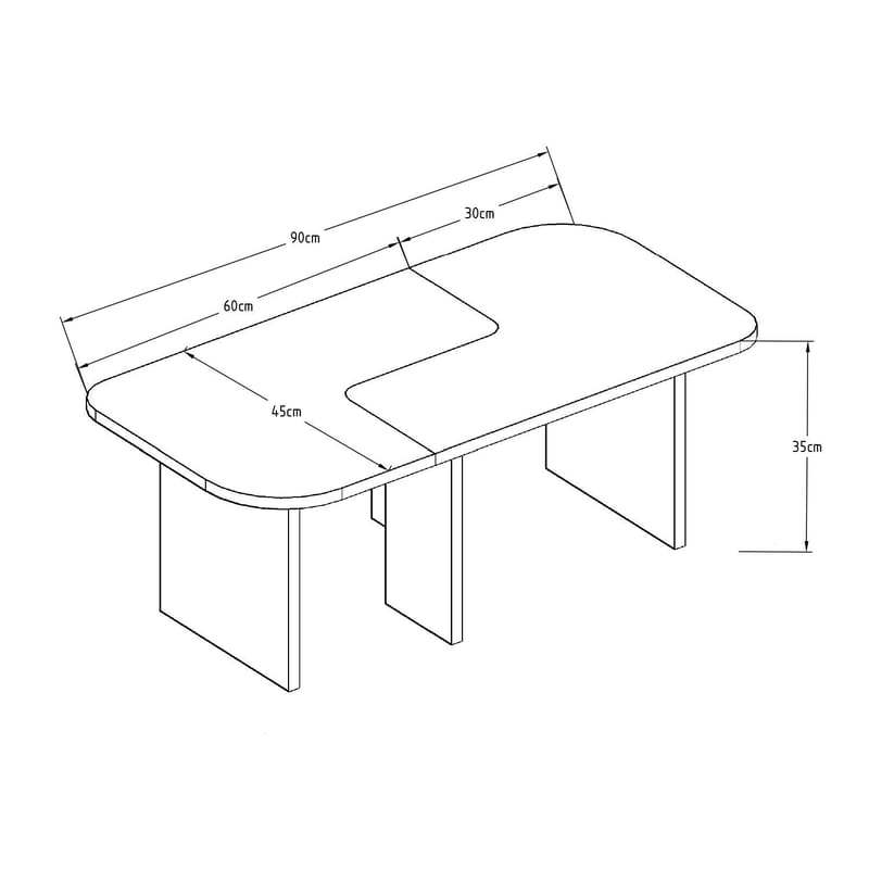 Iris Soffbordsset 90x35x45 cm - Svart - Products - Möbler - Bord & matgrupp - Soffbord